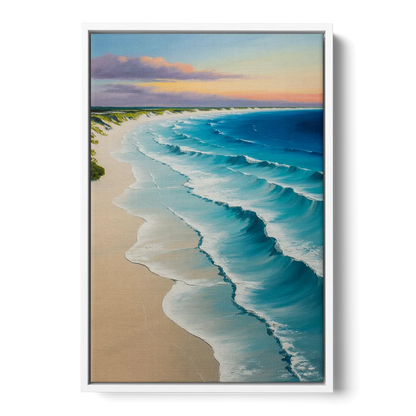Playa Delfines Overlook Front - White Canvas Wall Art