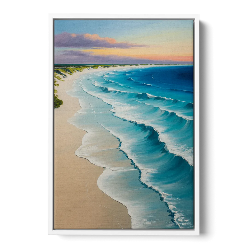 Playa Delfines Overlook Front - White Canvas Wall Art