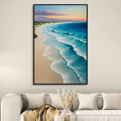 Playa Delfines Overlook Sitting Room - Black Canvas Wall Art