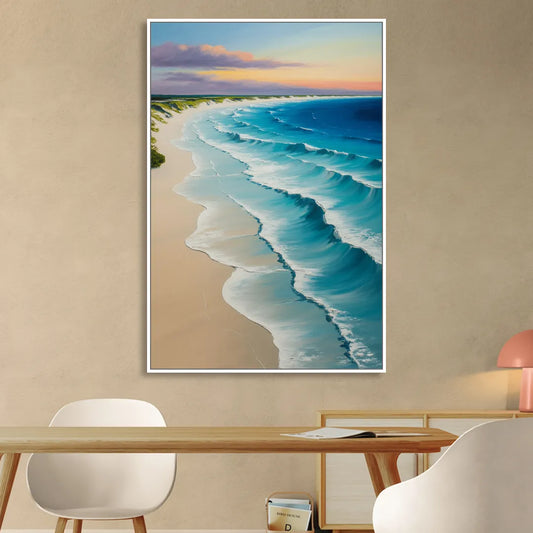 Playa Delfines Overlook Living Room - White Canvas Wall Art