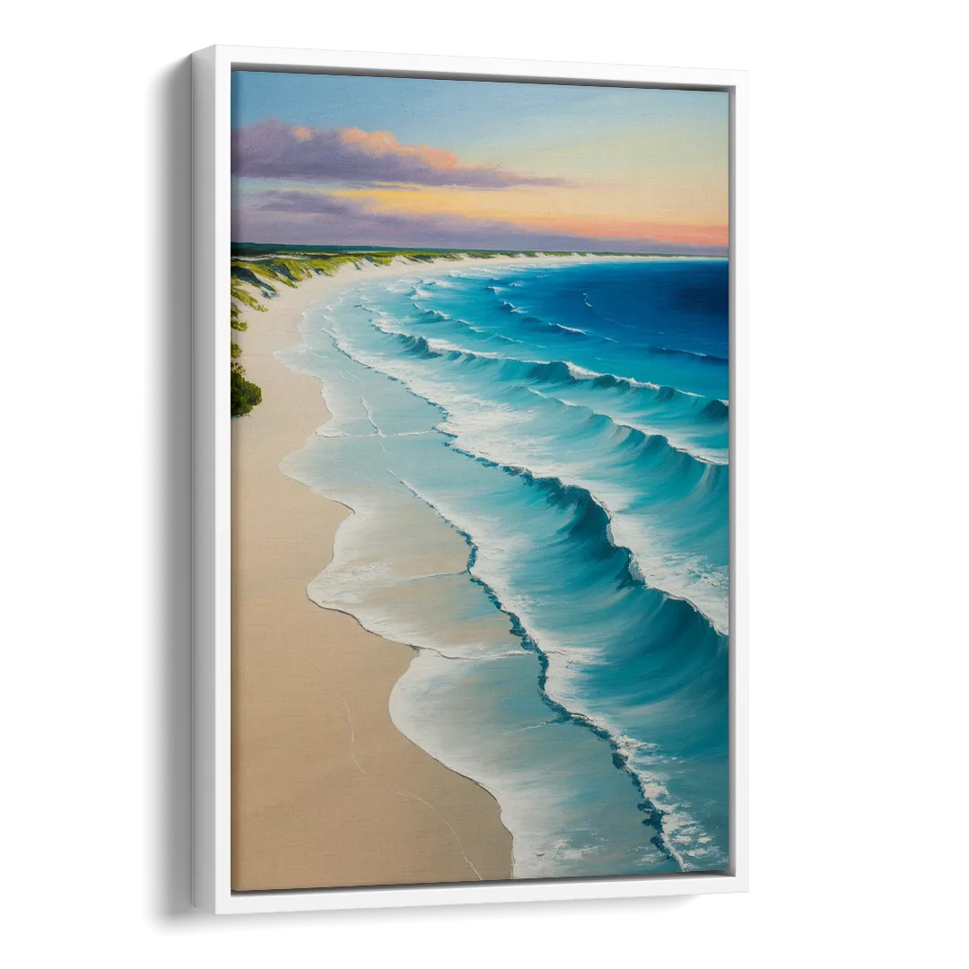 Playa Delfines Overlook Side - White Canvas Wall Art