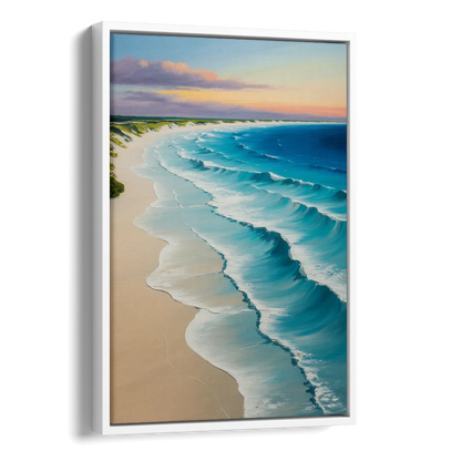 Playa Delfines Overlook Side - White Canvas Wall Art