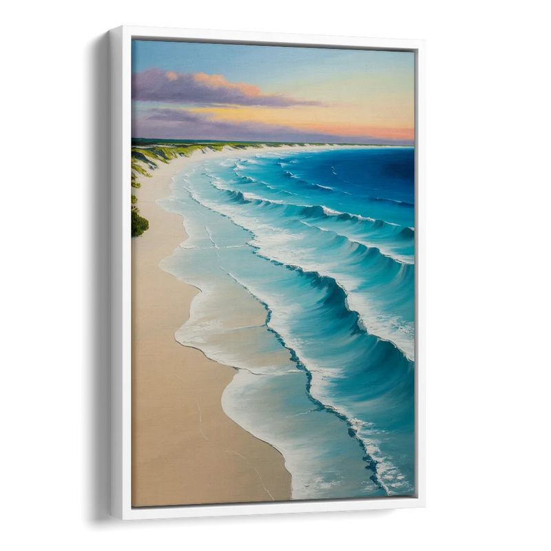 Playa Delfines Overlook Side - White Canvas Wall Art