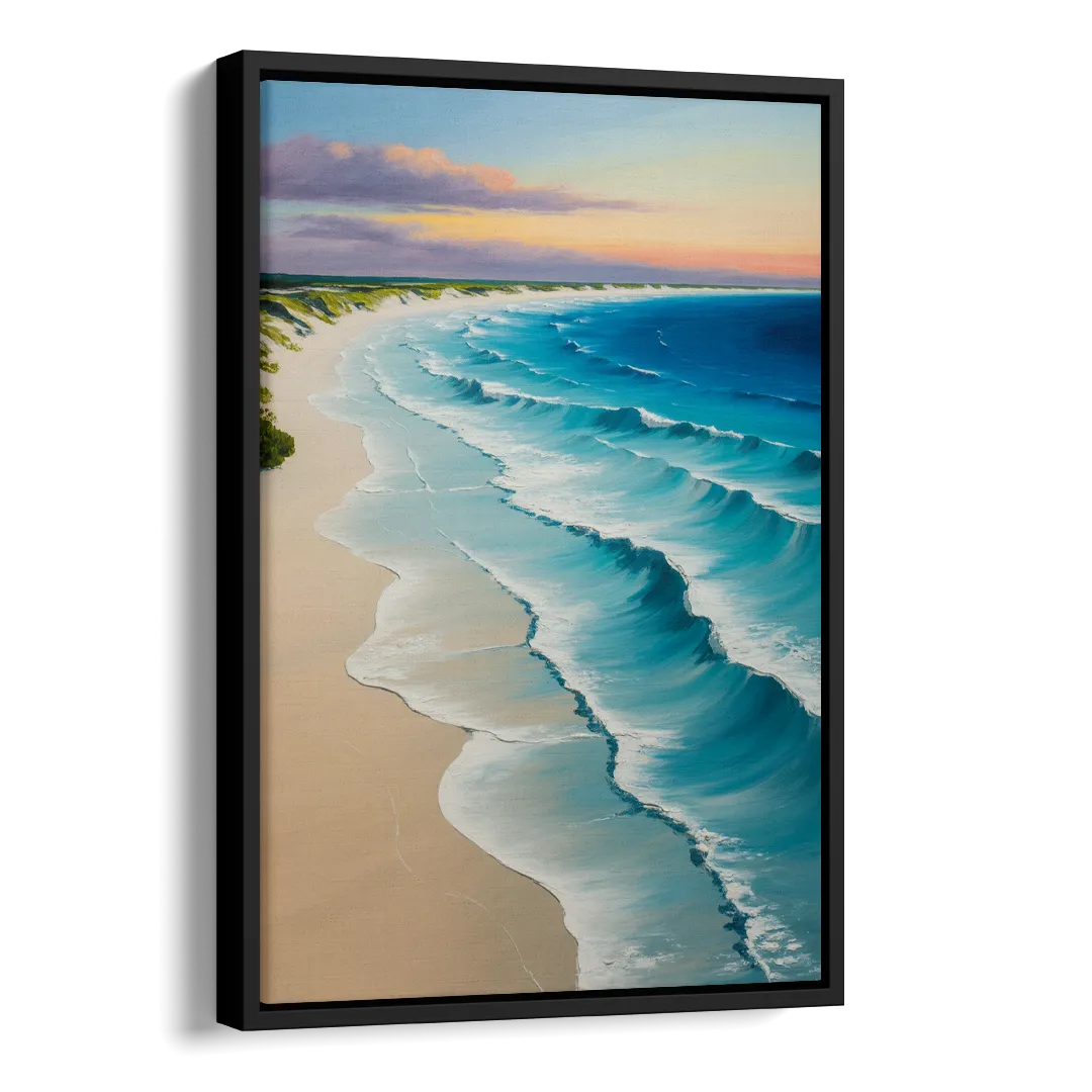Playa Delfines Overlook Side - Black Canvas Wall Art