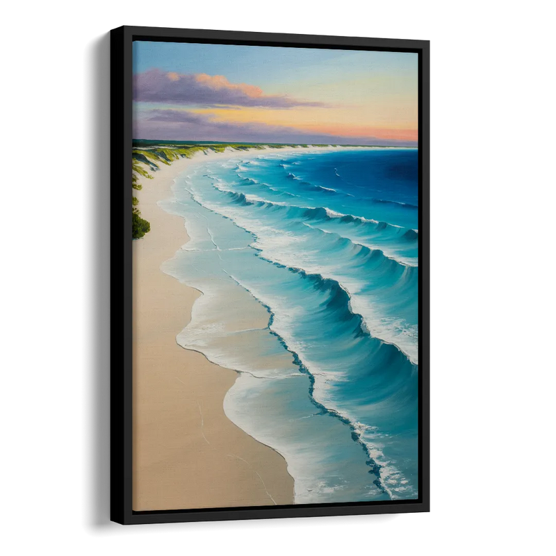 Playa Delfines Overlook Side - Black Canvas Wall Art
