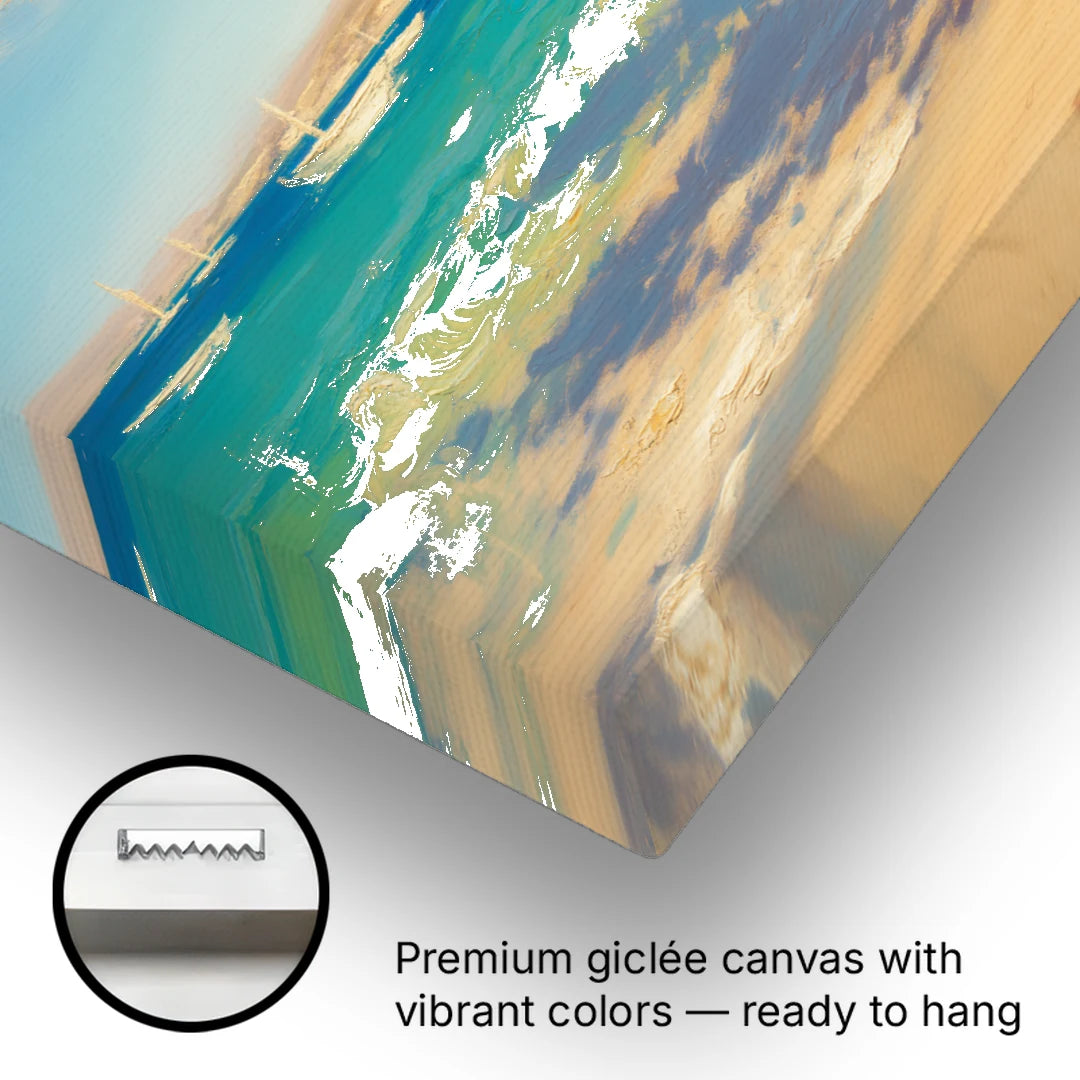 Playa El Coromuel Shore - Canvas Wall Art - Gallery Wrap Corner