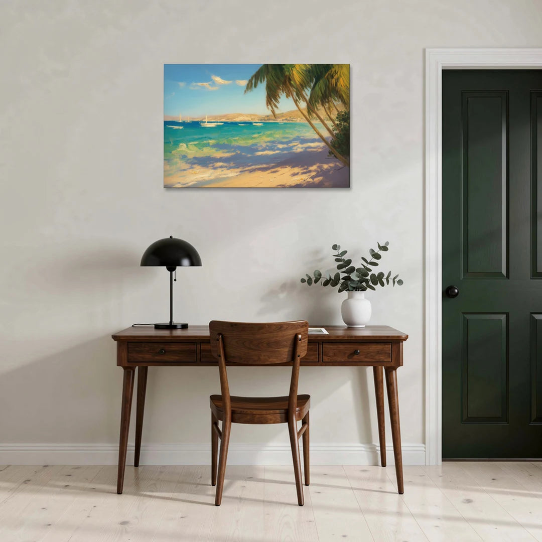 Playa El Coromuel Shore - Canvas Wall Art - Office - 36x24