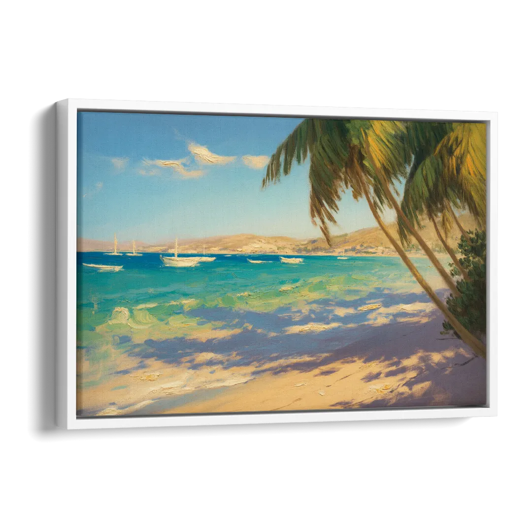 Playa El Coromuel Shore Side - White Canvas Wall Art