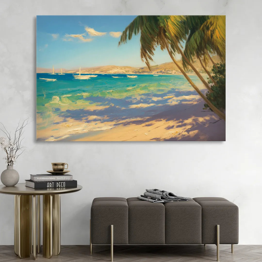 Playa El Coromuel Shore Sitting Room - Canvas Wall Art