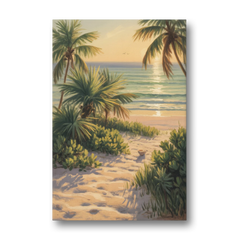 Playa Langosta Palms - Canvas Wall Art - Front