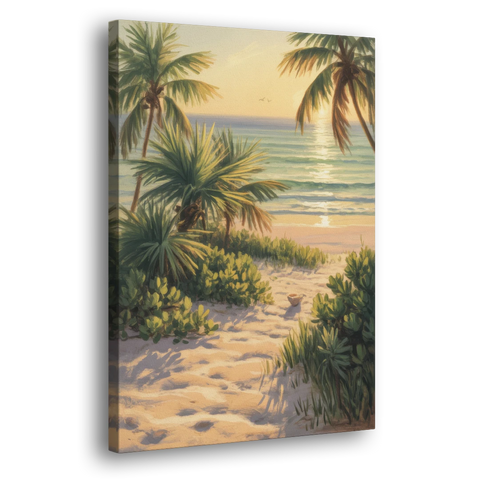 Playa Langosta Palms - Canvas Wall Art - Side
