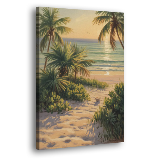 Playa Langosta Palms Side - Canvas Wall Art