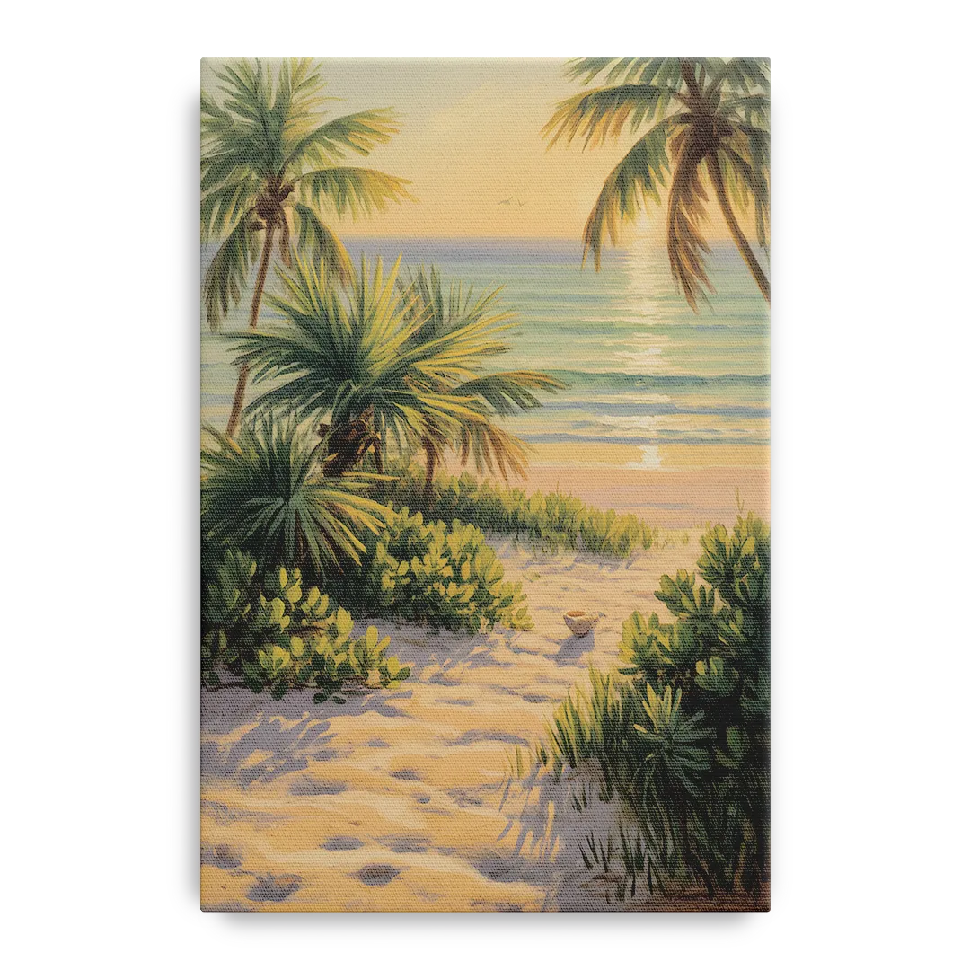 Playa Langosta Palms Front - Canvas Wall Art