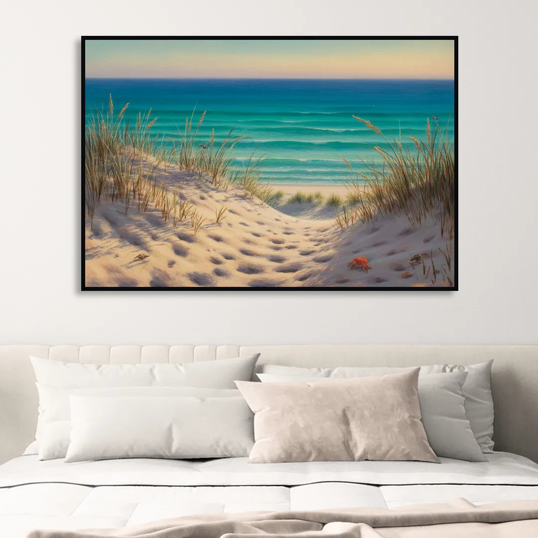 Playa Marlín Dunes Living Room - Black Canvas Wall Art