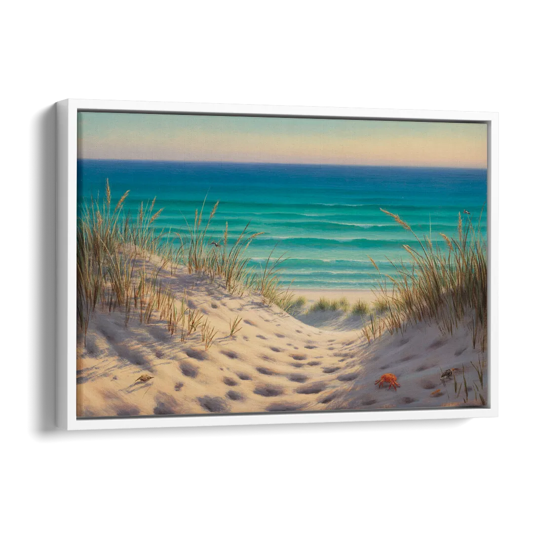 Playa Marlín Dunes Side - White Canvas Wall Art