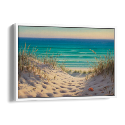 Playa Marlín Dunes Side - White Canvas Wall Art