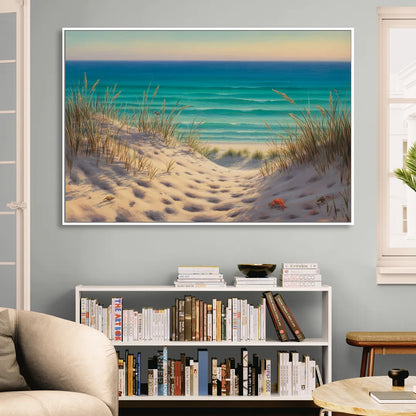 Playa Marlín Dunes Living Room - White Canvas Wall Art