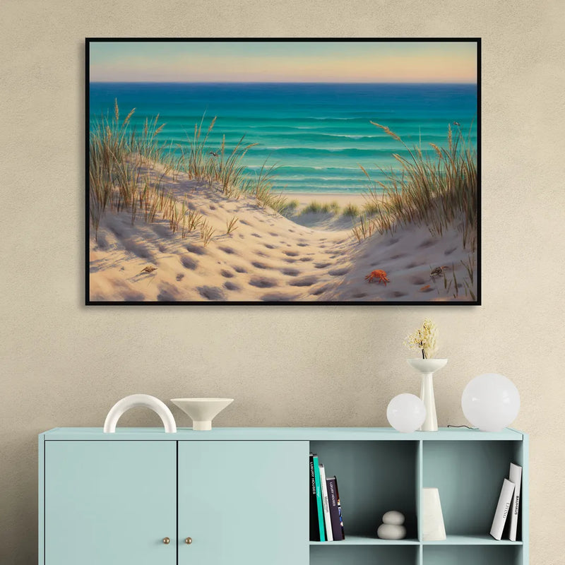 Playa Marlín Dunes Sitting Room - Black Canvas Wall Art