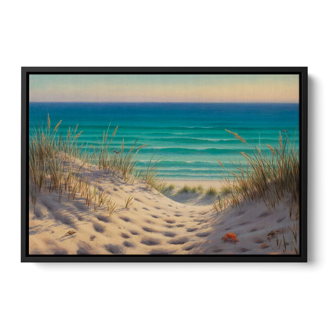 Playa Marlín Dunes Front - Black Canvas Wall Art