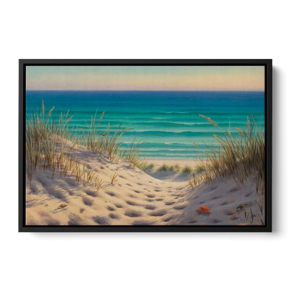 Playa Marlín Dunes Front - Black Canvas Wall Art