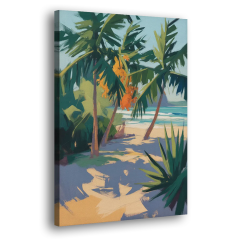 Playa Paraíso Palms - Canvas Wall Art
