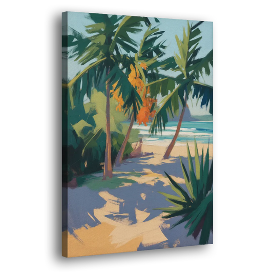 Playa Paraíso Palms Side - Canvas Wall Art