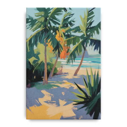 Playa Paraíso Palms Front - Canvas Wall Art