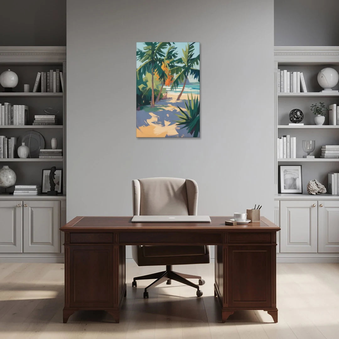 Playa Paraíso Palms - Canvas Wall Art - Office - 24x36