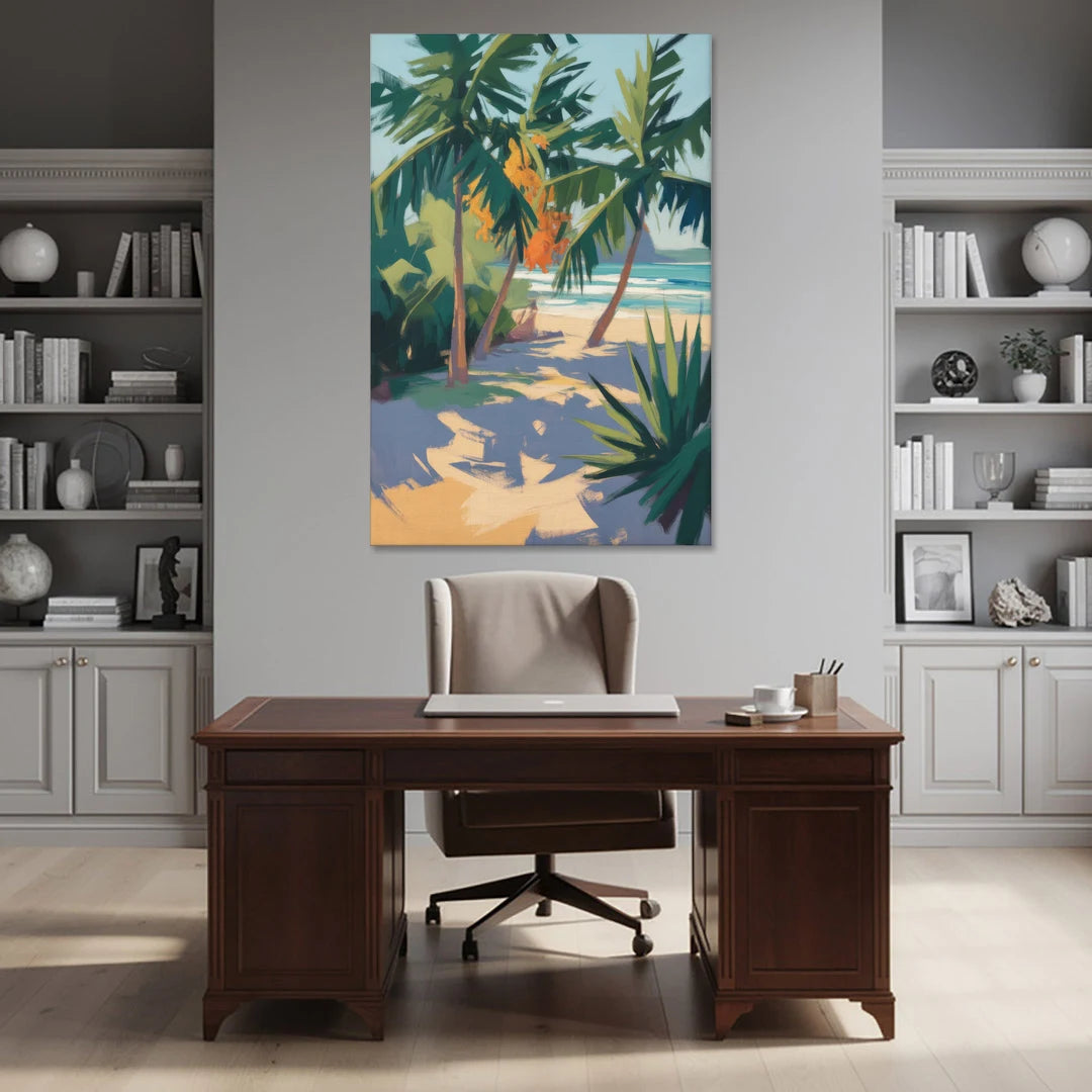 Playa Paraíso Palms - Canvas Wall Art - Office - 40x60