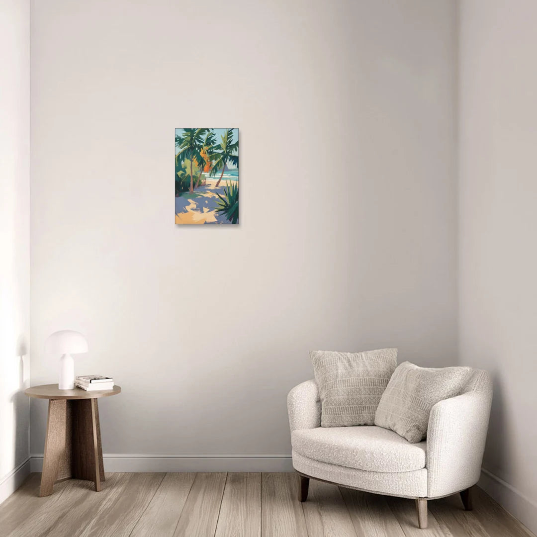 Playa Paraíso Palms - Canvas Wall Art - Sofa - 12x18