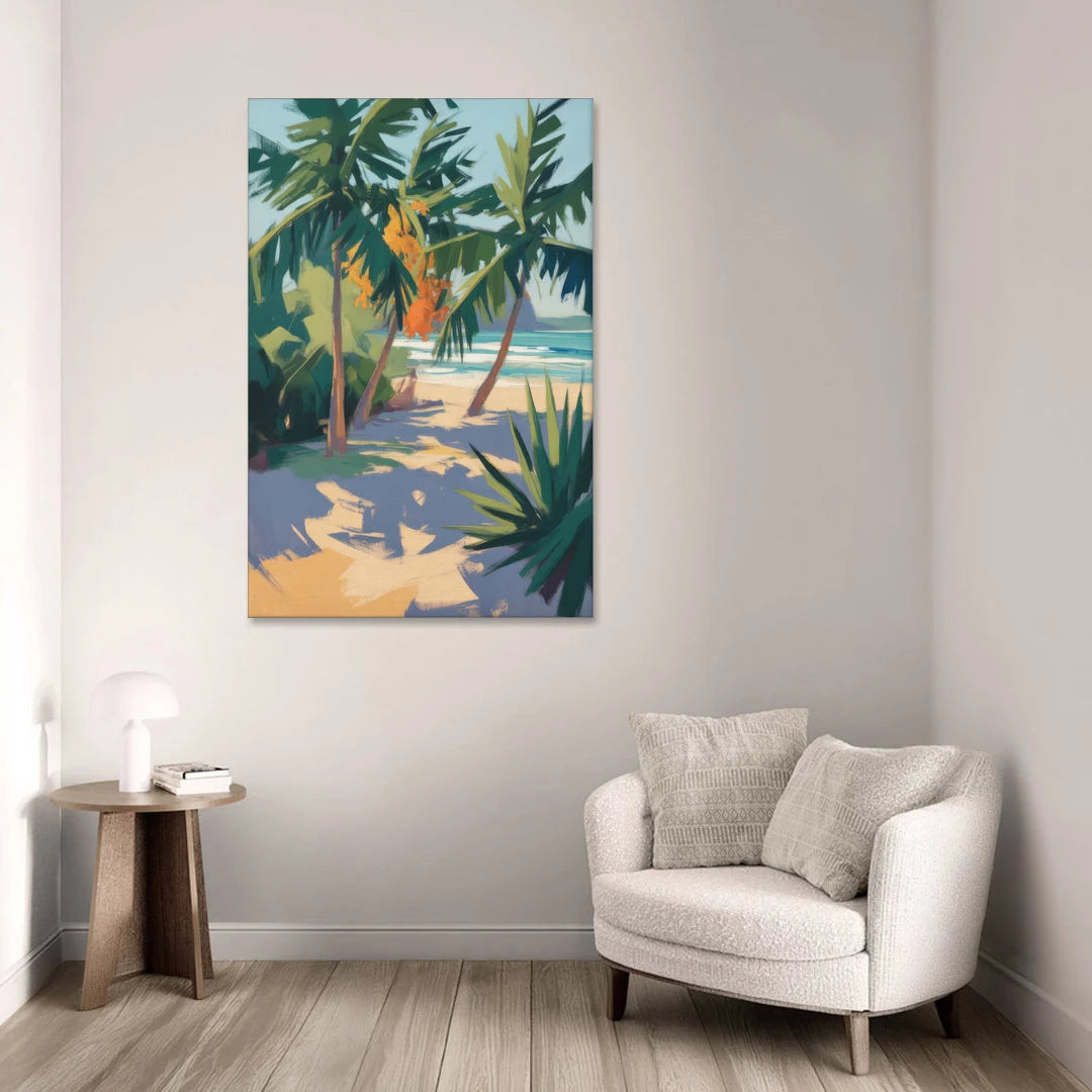 Playa Paraíso Palms - Canvas Wall Art - Sofa - 32x48