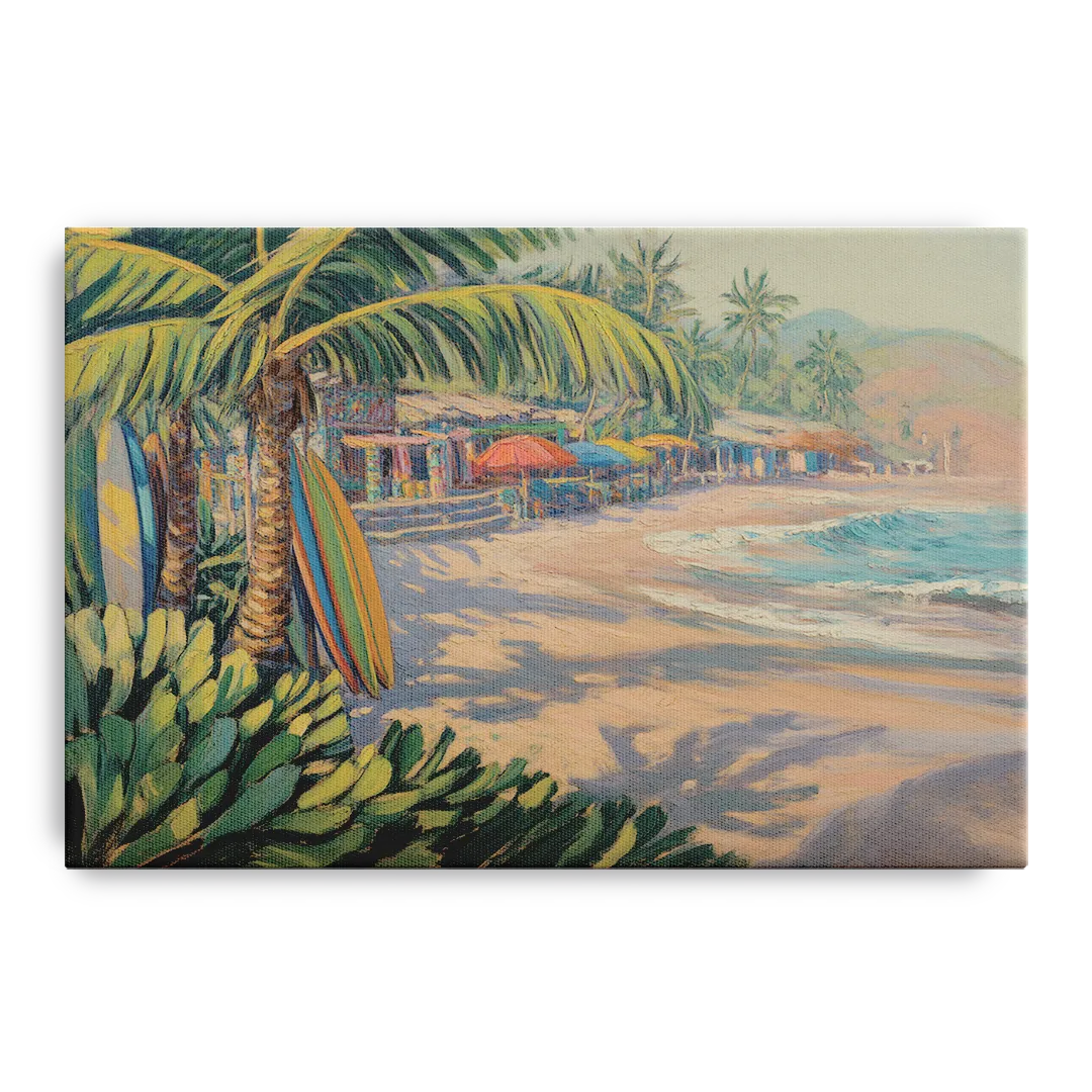 Playa Sayulita Palms Front - Canvas Wall Art