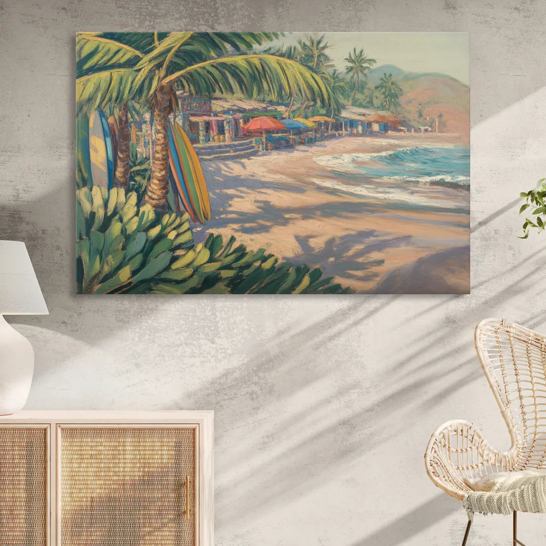 Playa Sayulita Palms Sitting Room - Canvas Wall Art