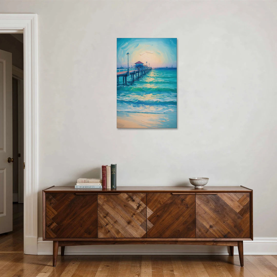 Playa del Carmen Pier - Canvas Wall Art - Coffee Table - 24x36