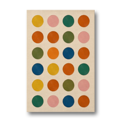 Playroom Wall Art with Twenty-Four Painted Dots - Canvas Wall Art - Front