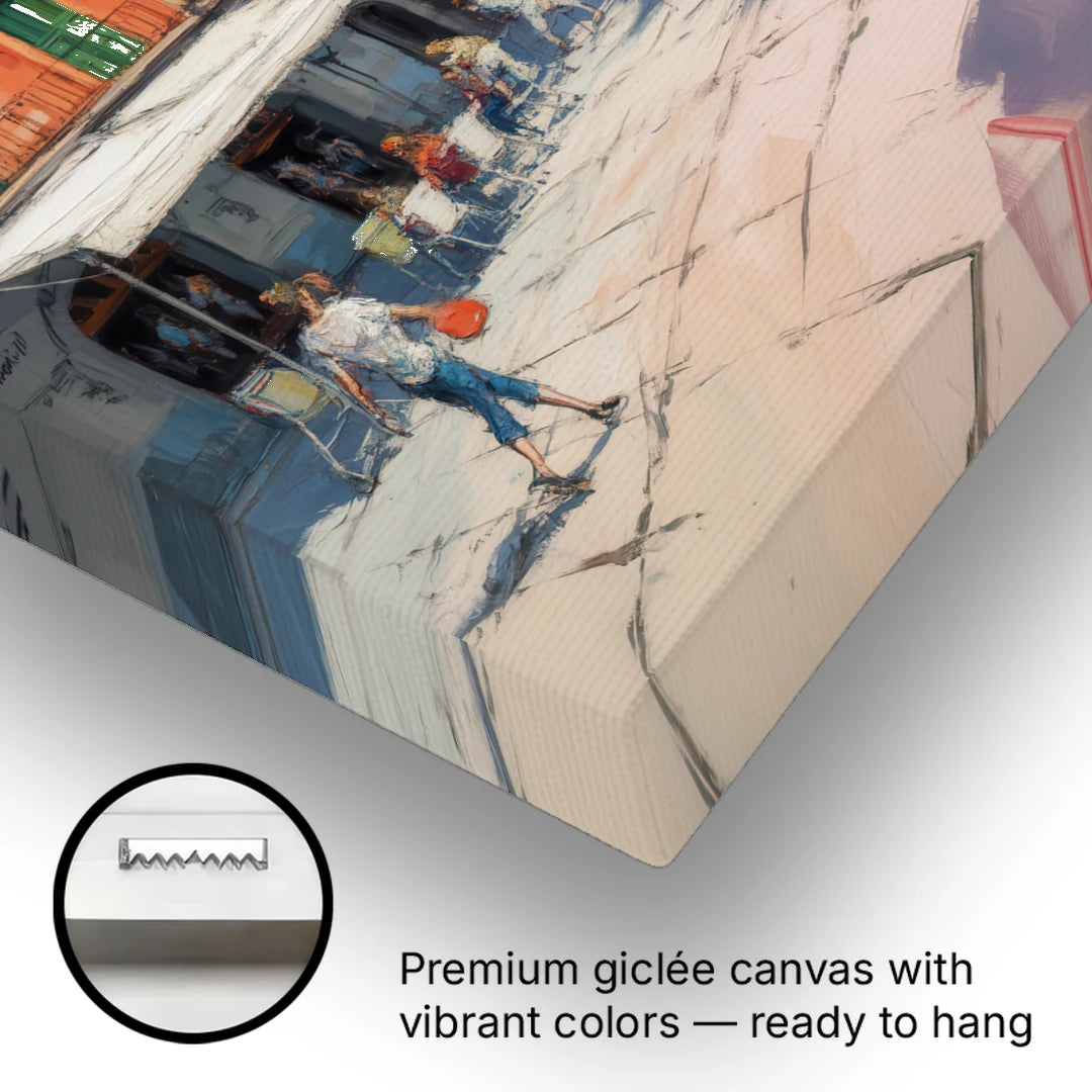 Plaza Mayor Charm - Canvas Wall Art - Gallery Wrap Corner