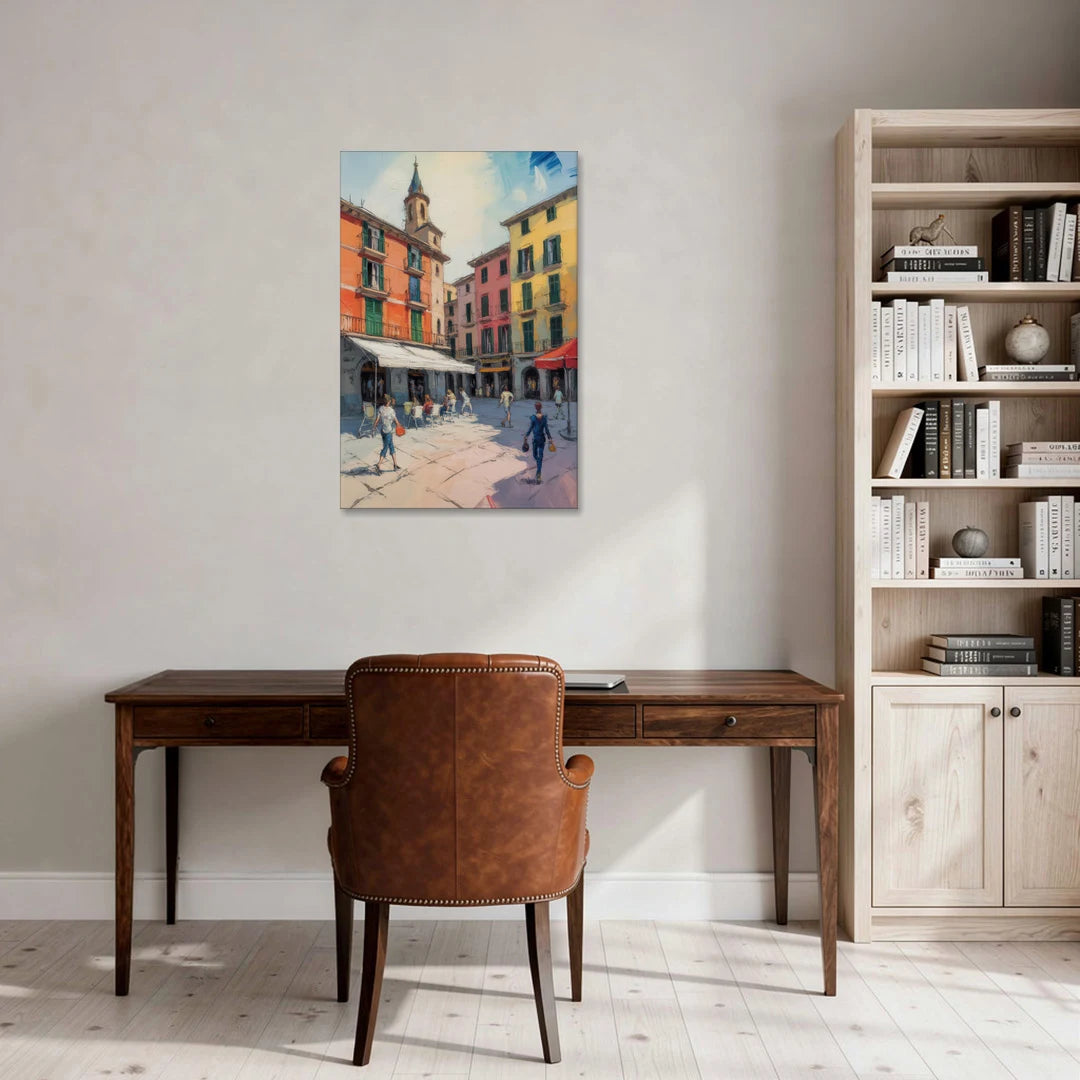 Plaza Mayor Charm - Canvas Wall Art - Office - 24x36