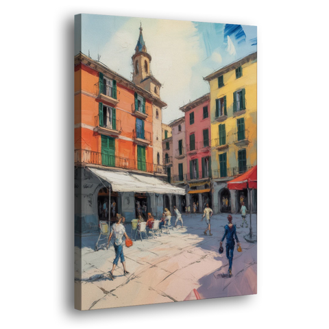 Plaza Mayor Charm - Canvas Wall Art - Side