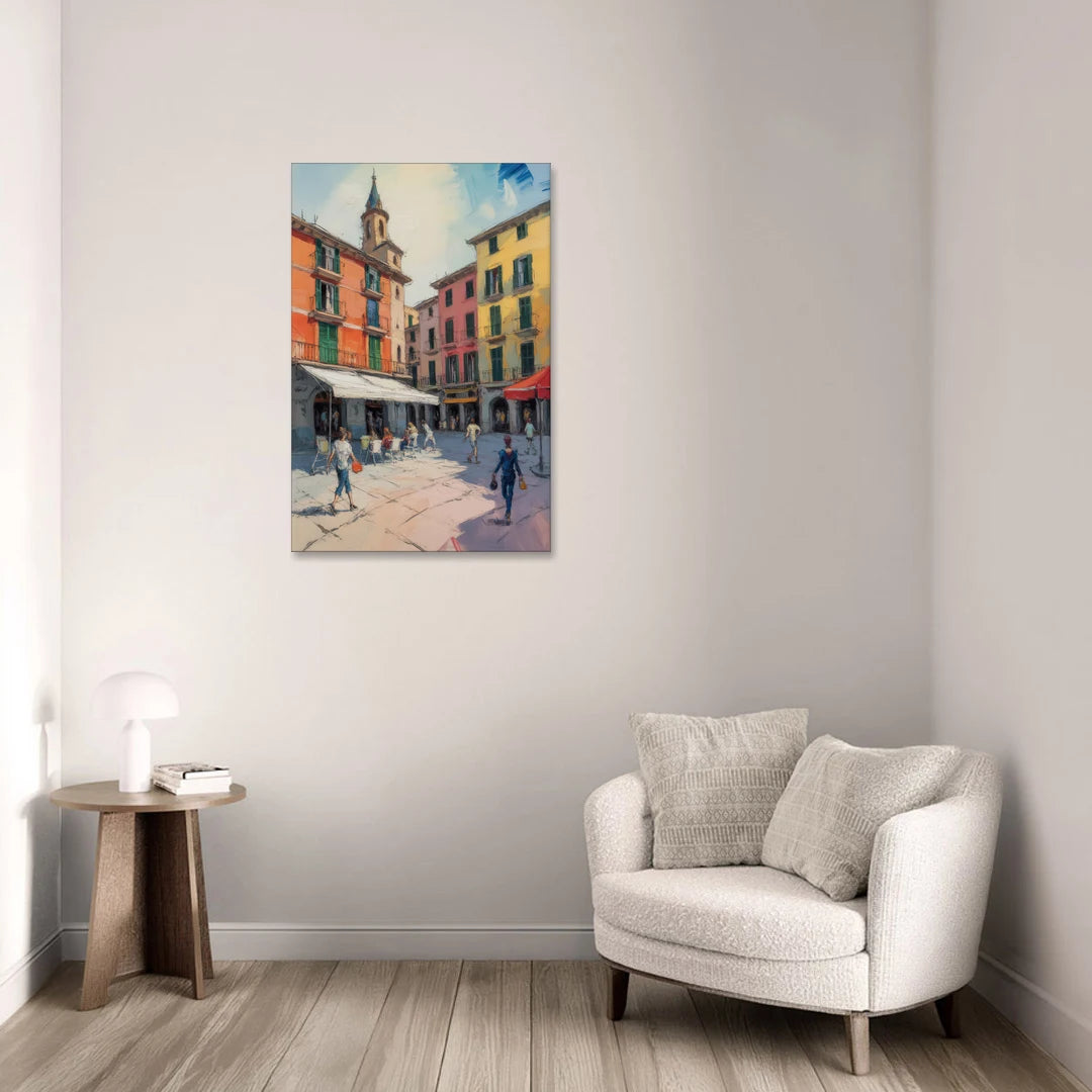 Plaza Mayor Charm - Canvas Wall Art - Sofa - 24x36