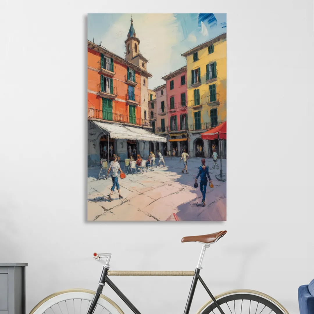Plaza Mayor Charm Living Room - Canvas Wall Art