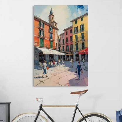 Plaza Mayor Charm Living Room - Canvas Wall Art