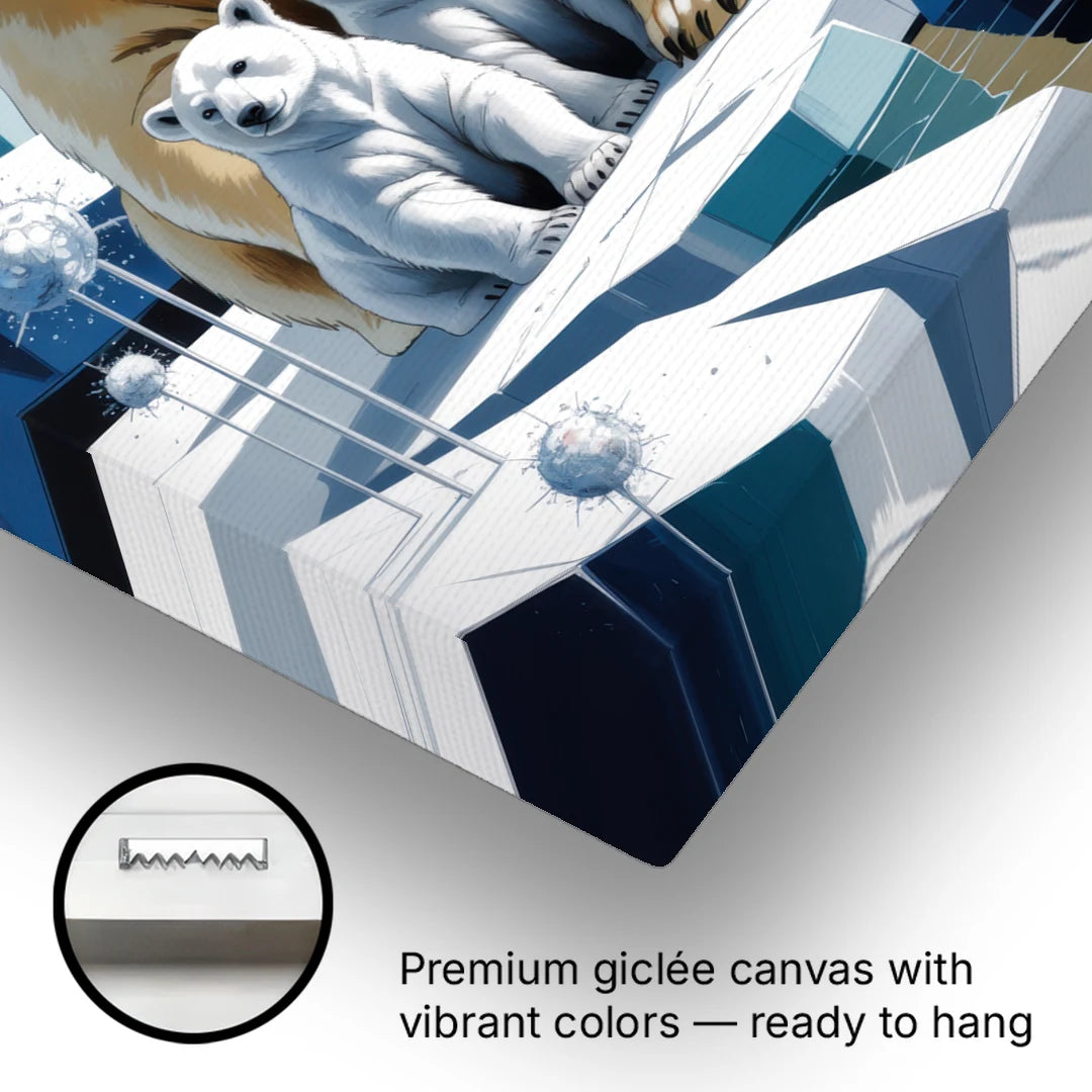 Polar Bear Majesty - Canvas Wall Art - Gallery Wrap Corner