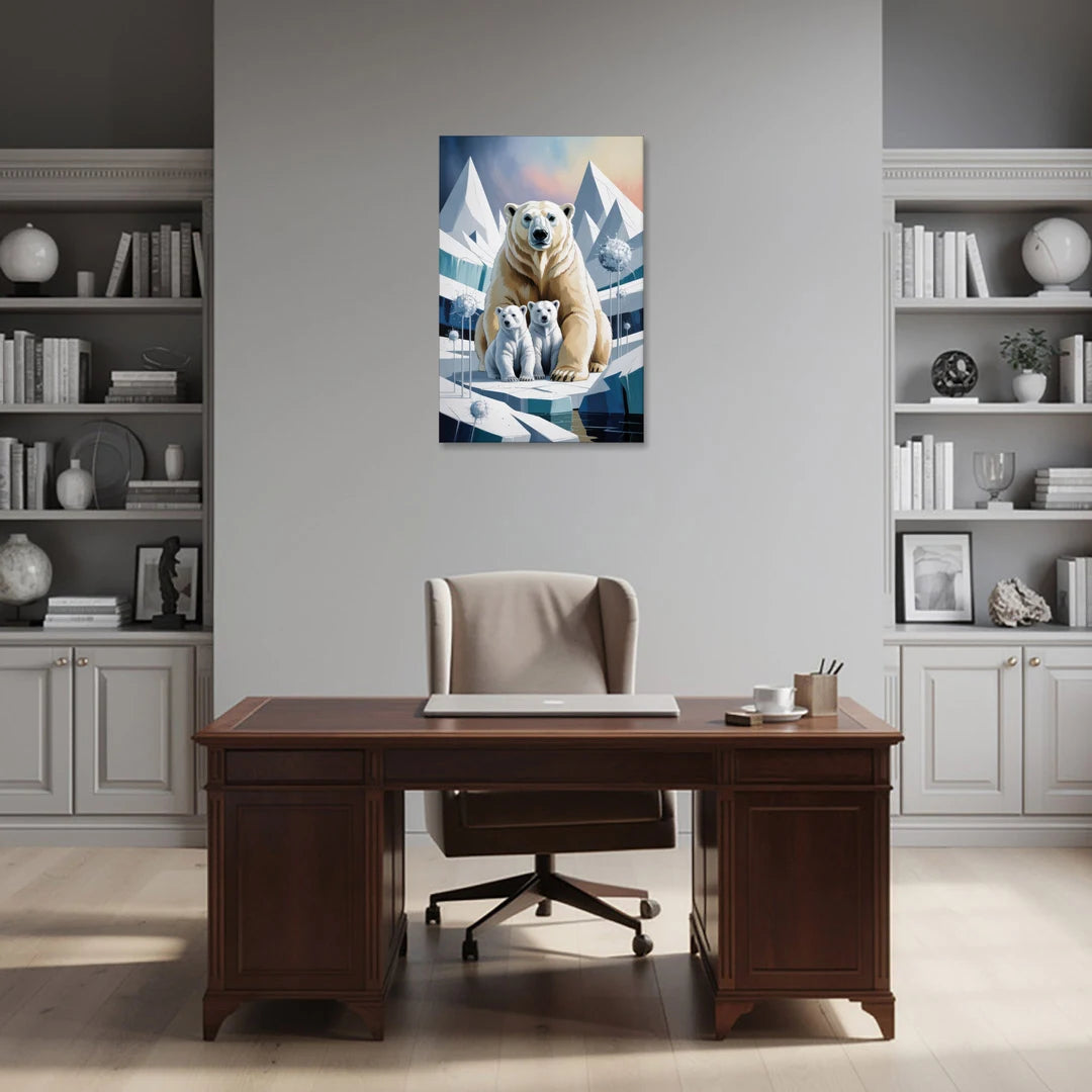 Polar Bear Majesty - Canvas Wall Art - Office - 24x36