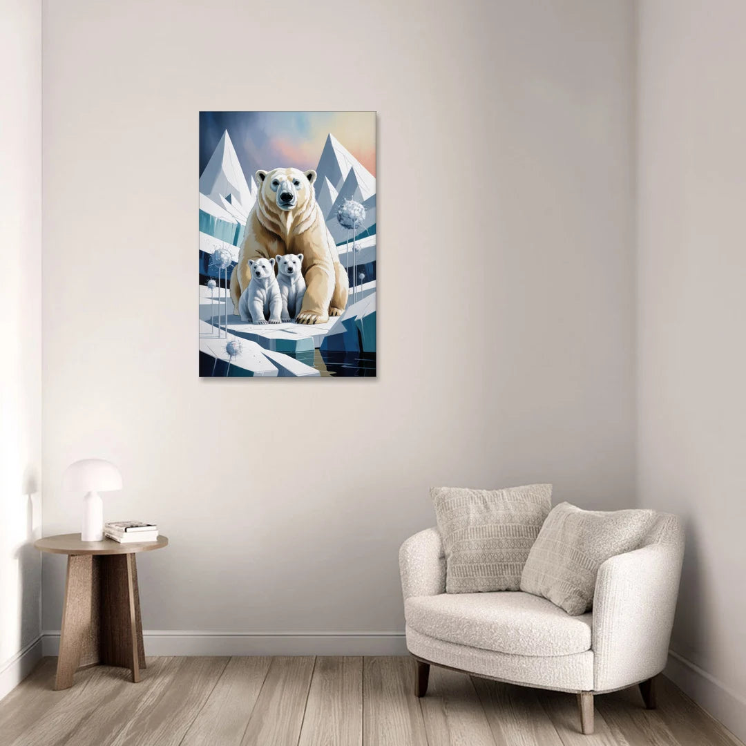 Polar Bear Majesty - Canvas Wall Art - Sofa - 24x36