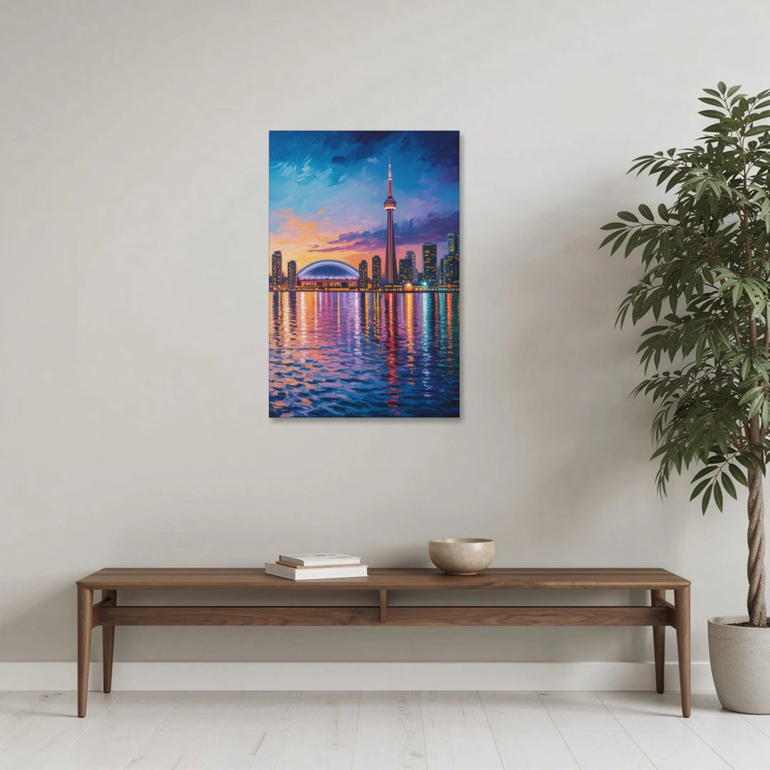 Polson Pier Toronto View - Canvas Wall Art - Coffee Table - 24x36