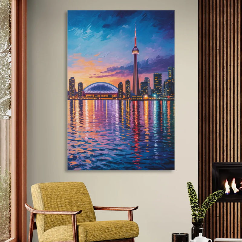 Polson Pier Toronto View Sitting Room - Canvas Wall Art