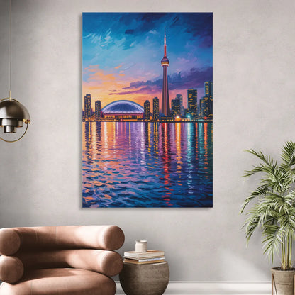 Polson Pier Toronto View Living Room - Canvas Wall Art