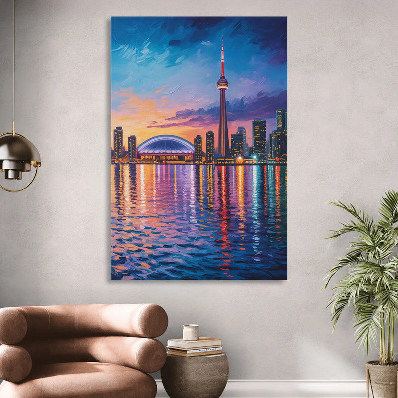Polson Pier Toronto View Living Room - Canvas Wall Art