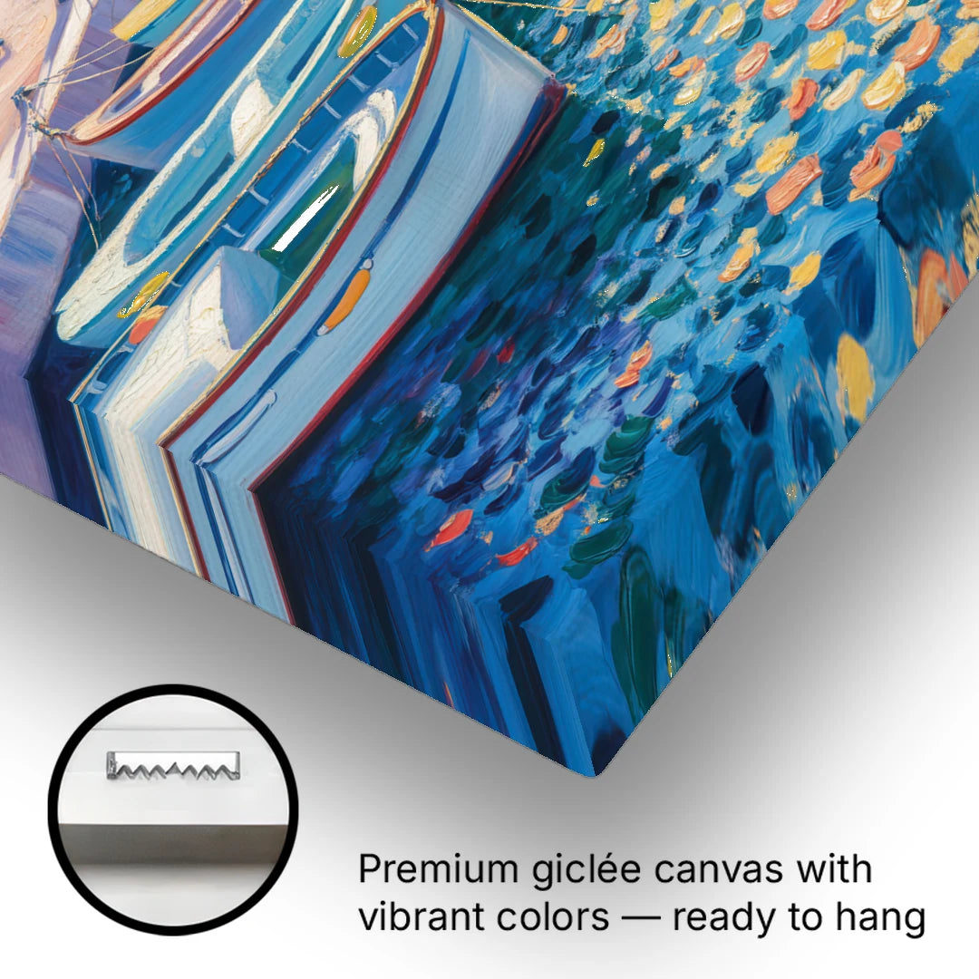 Port of Nice - Canvas Wall Art - Gallery Wrap Corner