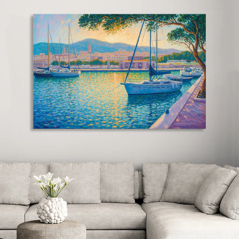 Port of Palma Serenity Living Room - Canvas Wall Art